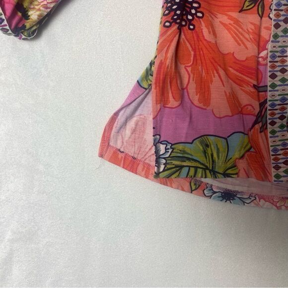 Cupio Floral Boho Peasant Style Top Size Medium - Picture 8 of 11